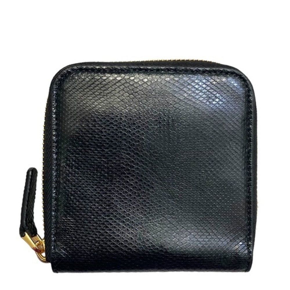 Marni textured black leather small zippy wallet